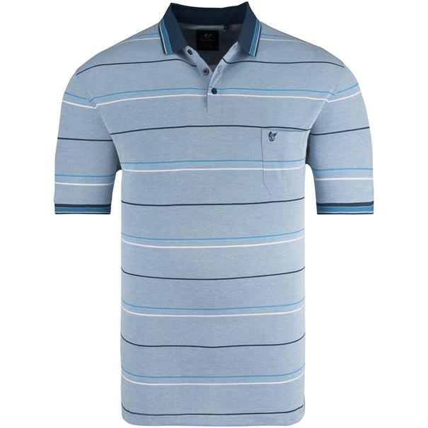 HAJO halbarm Poloshirt hellblau