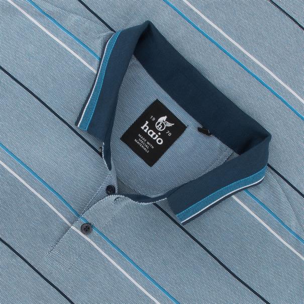 HAJO halbarm Poloshirt hellblau