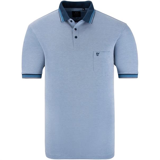 HAJO halbarm Poloshirt hellblau
