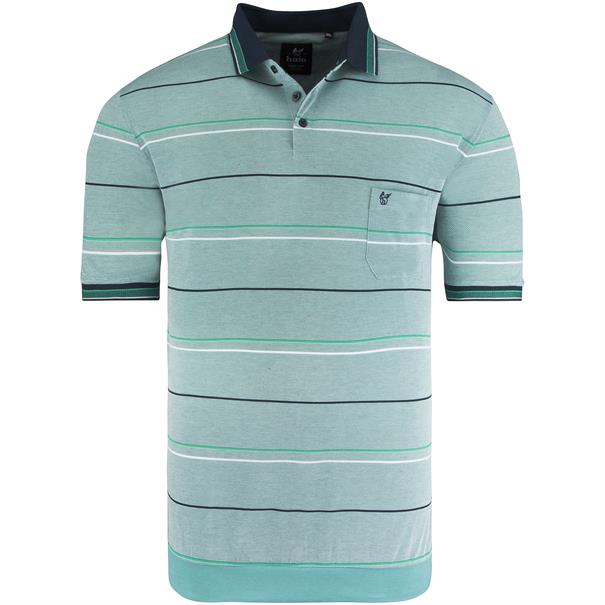 HAJO halbarm Poloshirt hellgrün