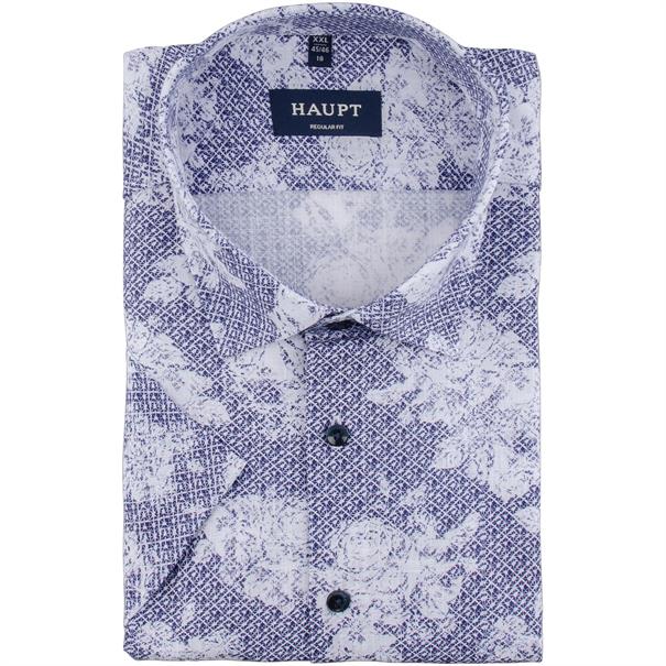 HAUPT halbarm Freiizeithemd blau