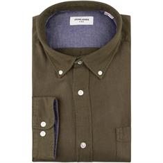 JACK & JONES Flannelhemd oliv