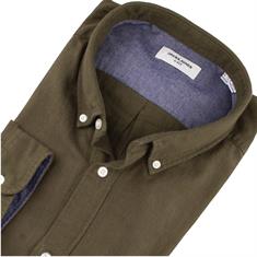 JACK & JONES Flannelhemd oliv