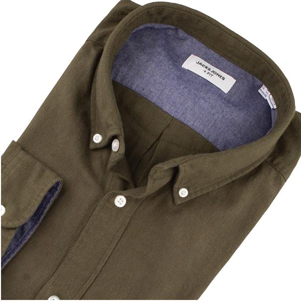 JACK & JONES Flannelhemd oliv