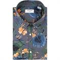 JACK & JONES florales halbarm Freizeithemd anthrazit