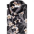 JACK & JONES florales halbarm Freizeithemd schwarz