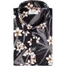 JACK & JONES florales halbarm Freizeithemd schwarz
