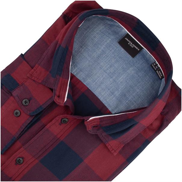 JACK & JONES Freizeithemd bordeaux