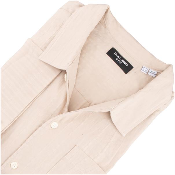 JACK & JONES halbarm Freizeithemd beige