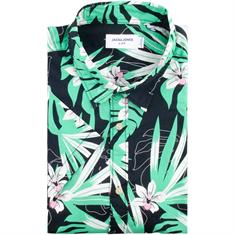 JACK & JONES halbarm Freizeithemd grün