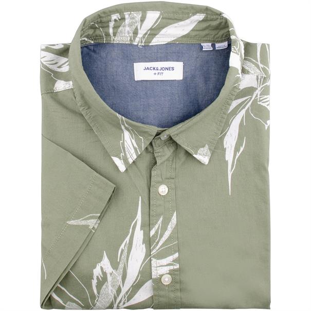 JACK & JONES halbarm Freizeithemd grün