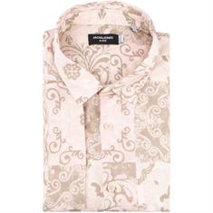 JACK & JONES halbarm Freizeithemd mit Leinenanteil rose