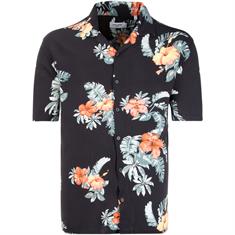 JACK & JONES halbarm Freizeithemd schwarz