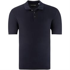 JACK & JONES halbarm Polo-Pullover dunkelblau