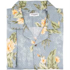 JACK & JONES halbarm Resorthemd blau