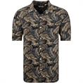 JACK & JONES halbarm Resorthemd schwarz