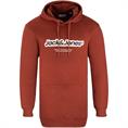 JACK & JONES Hoodie - EXTRA lang rostbraun