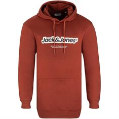 JACK & JONES Hoodie - EXTRA lang rostbraun
