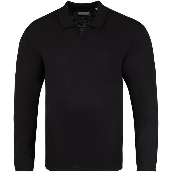 JACK & JONES Polo-Pullover schwarz