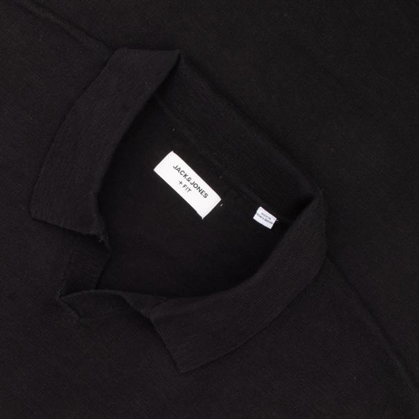 JACK & JONES Polo-Pullover schwarz