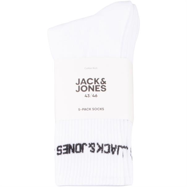 JACK & JONES Socken, Fünferpack weiß