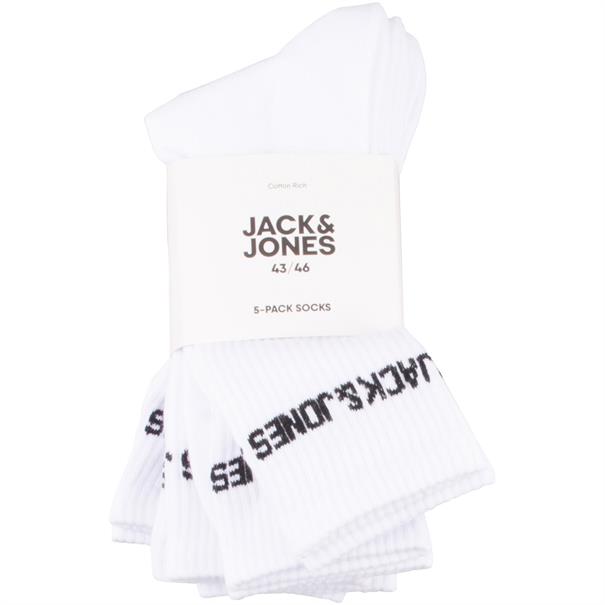 JACK & JONES Socken, Fünferpack weiß