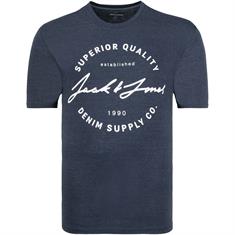 JACK & JONES T-Shirt blau-meliert