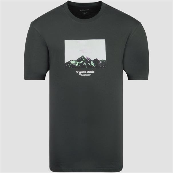 JACK & JONES T-Shirt dunkelgrün
