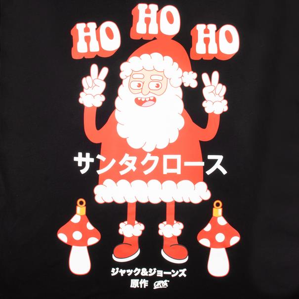 JACK & JONES T-Shirt "Weihnachten" schwarz