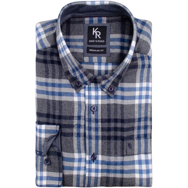 KINGS ROAD Freizeithemd blau