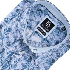 KINGS ROAD halbarm Freizeithemd blau