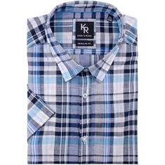 KINGS ROAD halbarm Freizeithemd blau