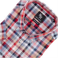 KINGS ROAD halbarm Freizeithemd rot
