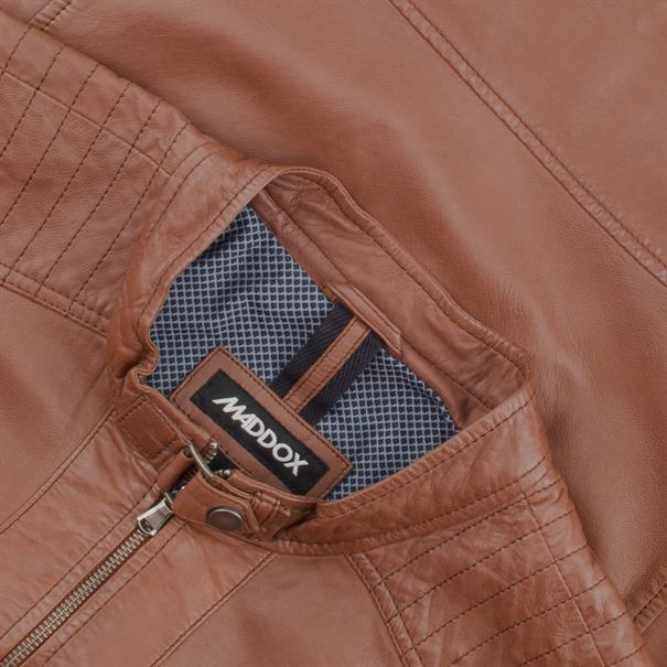 MADDOX Lederjacke cognac