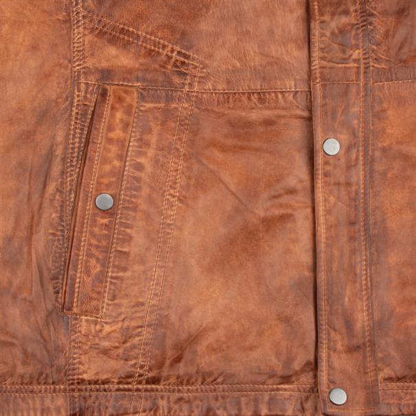 MADDOX Lederjacke cognac