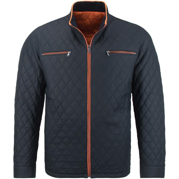 MADDOX-Lederjacke dunkelblau
