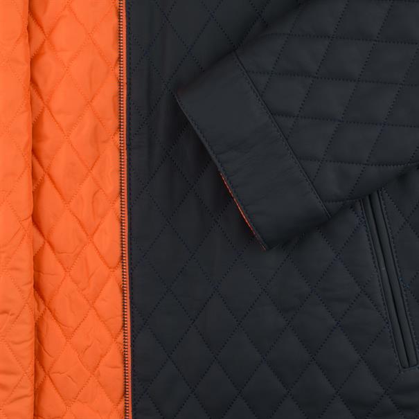 MADDOX-Lederjacke dunkelblau