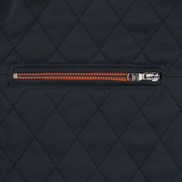 MADDOX-Lederjacke dunkelblau