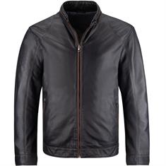 MADDOX Lederjacke marine