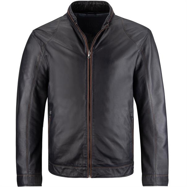MADDOX Lederjacke marine