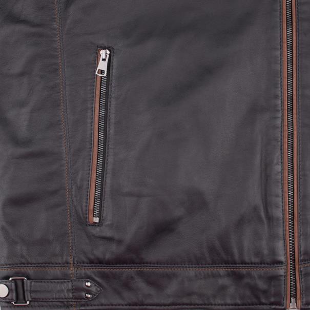 MADDOX Lederjacke marine