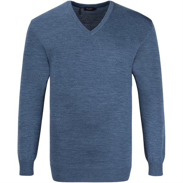 MAERZ V-Pullover ab Gr. 62 jeansblau-meliert