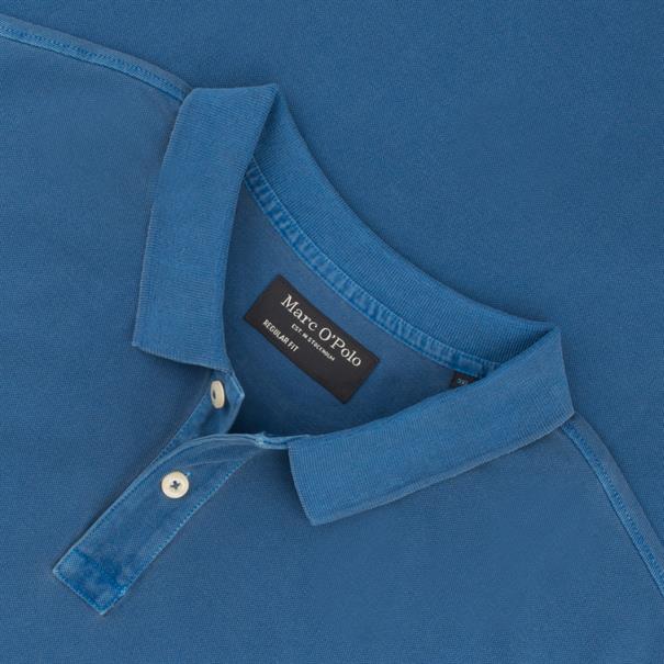 MARC O'POLO halbarm Poloshirt mittelblau