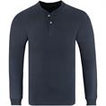 MARC O'POLO langarm Henley-T-Shirt marine