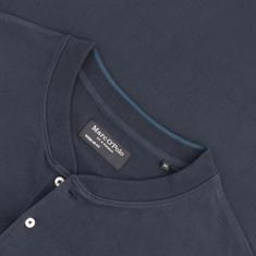MARC O'POLO langarm Henley-T-Shirt marine