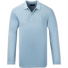 MARC O'POLO langarm Poloshirt blau