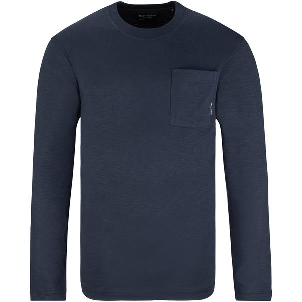 MARC O'POLO langarm T-Shirt marine