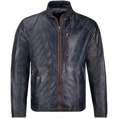 MILESTONE Lederjacke dunkelblau