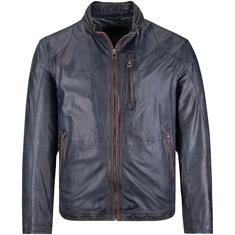 MILESTONE Lederjacke dunkelblau