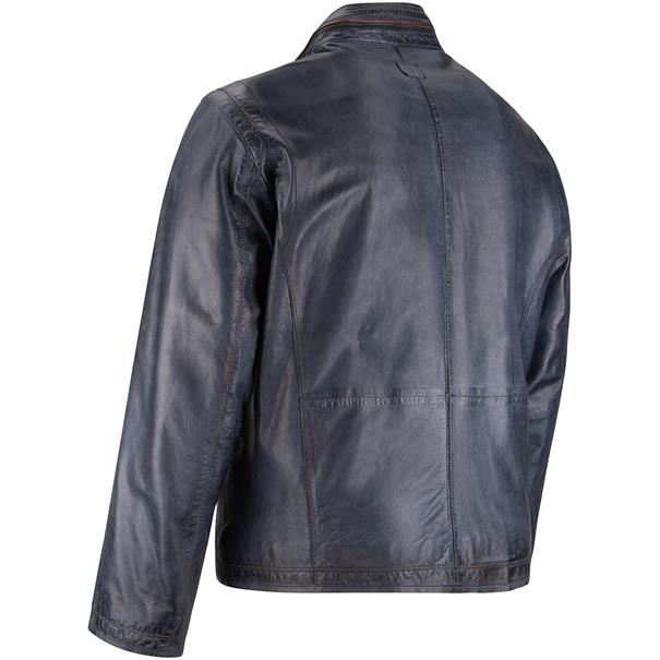 MILESTONE Lederjacke dunkelblau